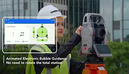 Electronic Bubbles Animated Guidance of SLT12 Android Total Station